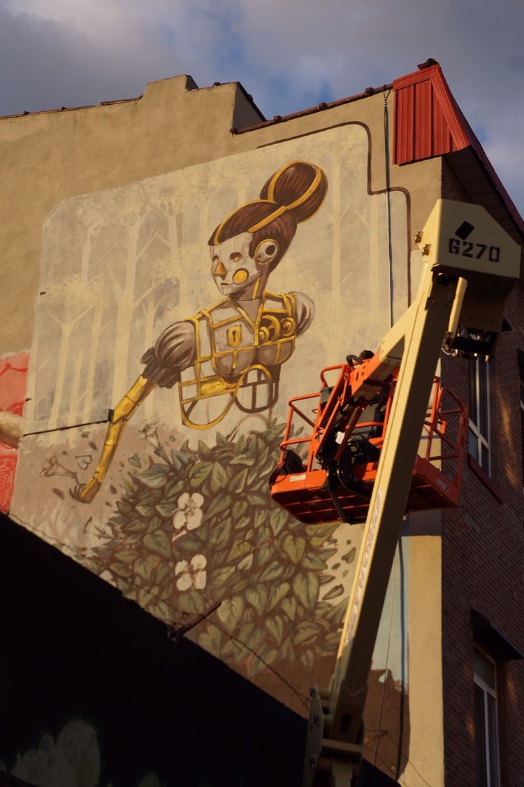 Pixel Pancho unveils a new mural in Brooklyn, New York City