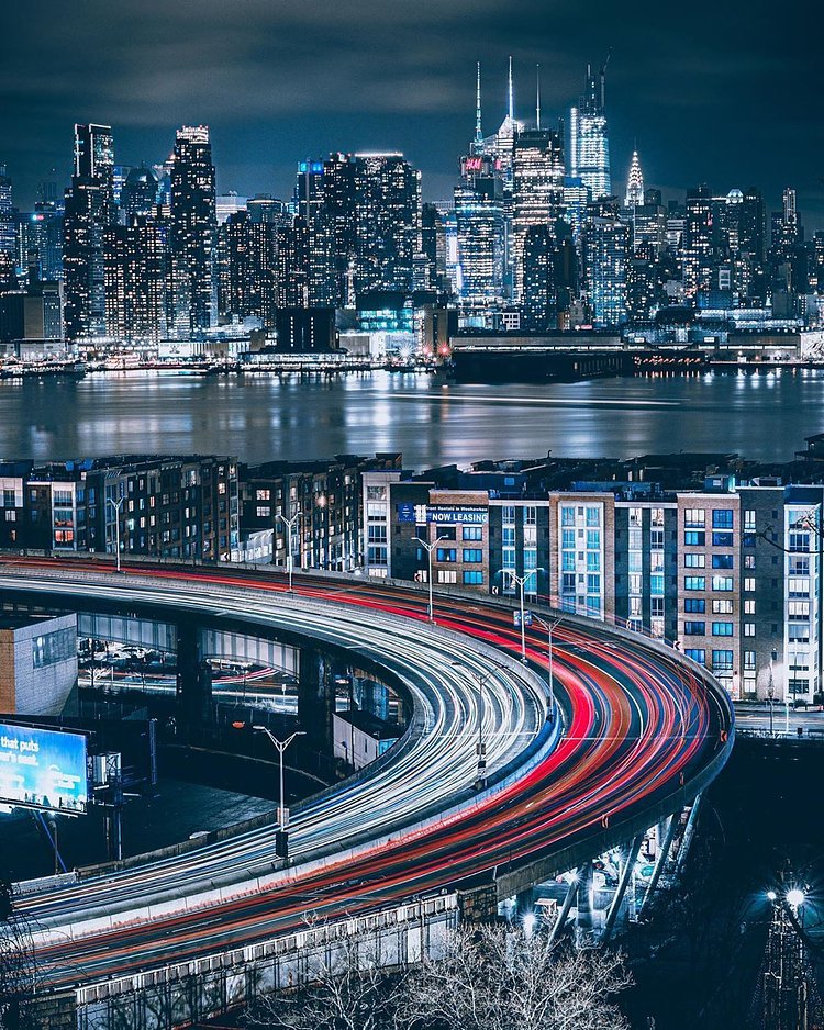 Entrance to the Lincoln Tunnel, New Jersey