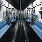 Symmetrical Subway Solitude #Ltrain #NYC #blue #black #symmetry #subway #NY #manhattan