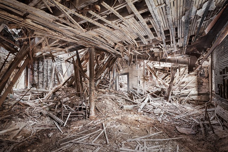 The Staten Island Farm Colony was constructed in the 19th century to house and rehabilitate the city's poor. This was the last room standing in a collapsed dormitory now slated for demolition.