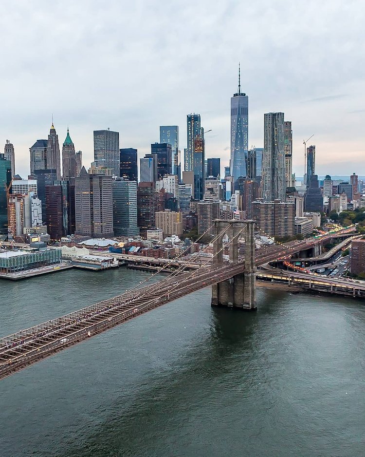 Brooklyn Bridge and Lower Manhattan