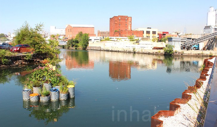 “GrowOnUs” floating water-filtering garden pops up on the Gowanus Canal