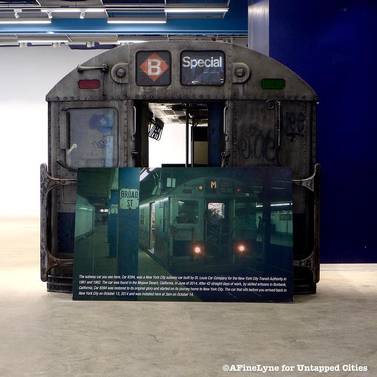 An Abandoned Graffitied NYC Subway Car Is Inside an Empty 42nd Street Storefront