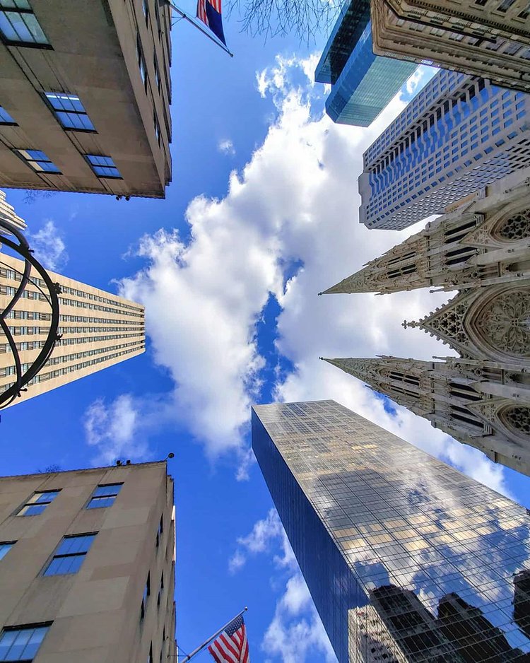 Rockefeller Center and St. Patrick's Cathedral, Midtown, Manhattan