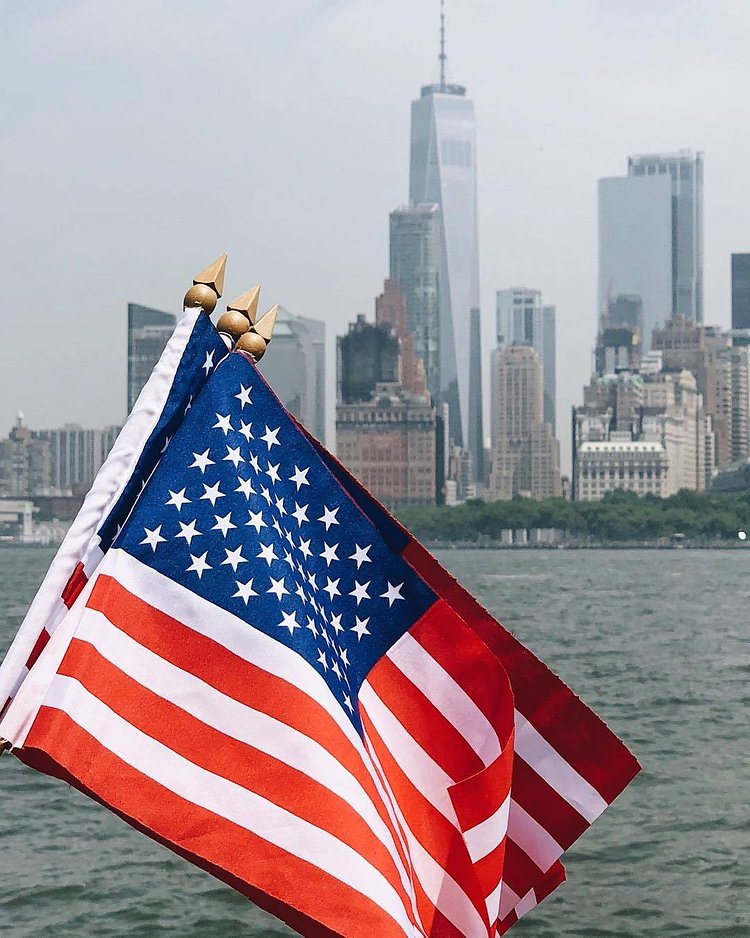 American Flags and New York City
