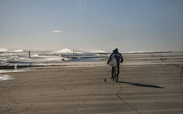 Waters believes that to surf the New York winters, "You have to have a little stormy madness in your soul." You also need to be well-trained, both mentally and physically, to keep up with the waves.
