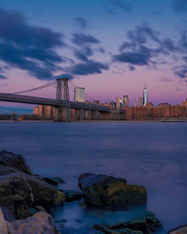 Williamsburg Bridge from Grand Ferry Park, Brooklyn 