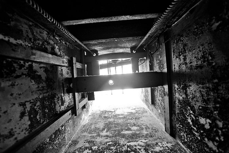 Death chute (also known as a dumbwaiter shaft) looking up.