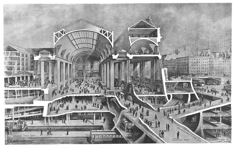 Hudson Manhattan Tubes, Grand Central Terminal, Manhattan