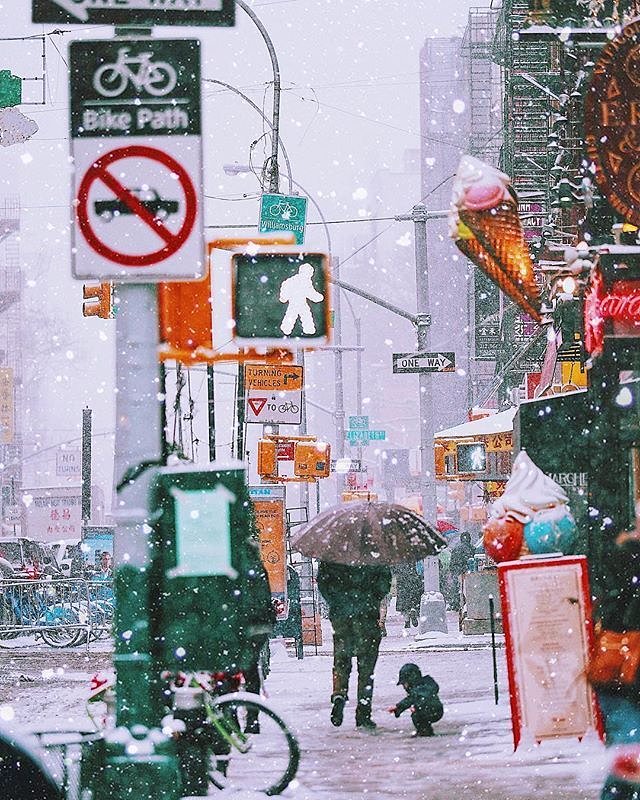 New York, New York. Photo via @golden2dew #viewingnyc #newyorkcity #newyork #nyc #snow
