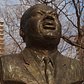 Martin Luther King Bronze Statue (1970) by Stanley Sawyer, Harlem, New York City | Esplanade Garden Houses, West 147 Street, Manhattan NYC