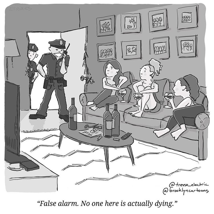 "Unit to base. No reinforcements needed. Cancel EMS. It's just a group of Caucasian females watching [The Bachelor]. Allegedly one of the callers was looking at some creepy messages from a male on 'Tinder.' Caller states that she is simply literally dying and not actually dying. Sobriety test indicates that these females are all intoxicated from wine. 10-4, leaving this location to respond to call for a fire mixtape. Suspected arson." -- RIP @trevso_electric your captions were always 🔥🔥🔥 (#trevsotuesday #trevtuesday)