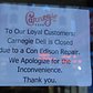 A sign on the window of Carnegie Deli on Seventh Ave. Friday announces that it's closed for a "Con Edison Repair."