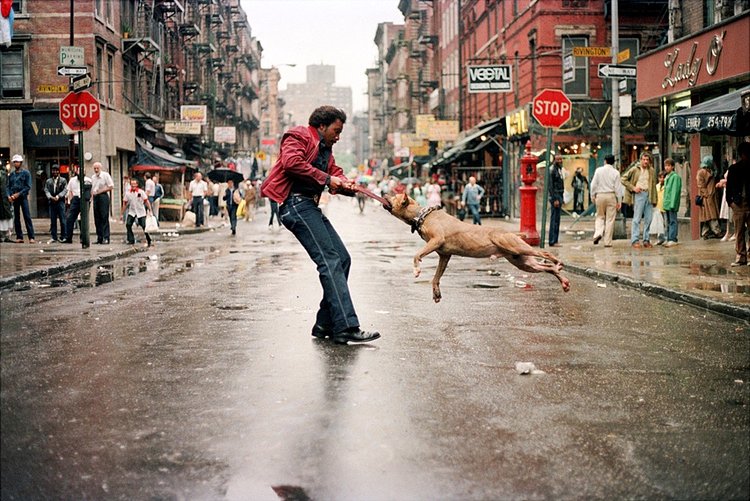 Man and Dog, The Lower East Side, NY 1980
