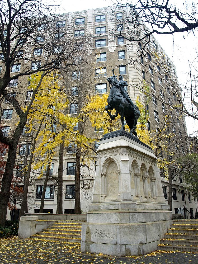 Joan of Arc Monument, Riverside Park, New York City | Equestrian Statue (dedicated 1915), Riverside Drive at 93rd Street, Manhattan NYC