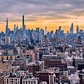 Sunset over Manhattan from Riverside Church bell tower, Morningside Heights