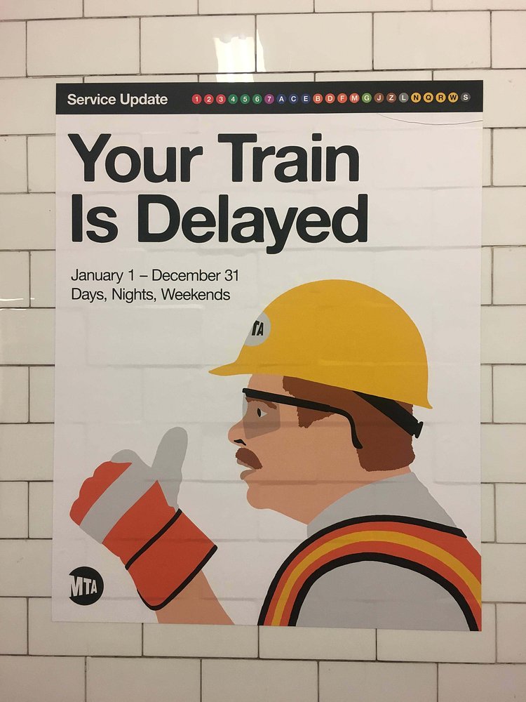 Your train is delayed.