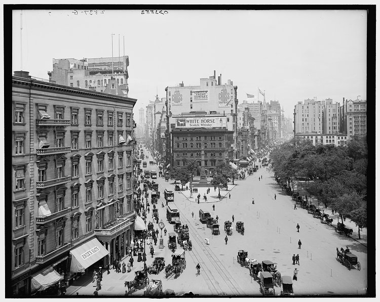 Up Broadway and Fifth Avenue, New York City, ca. 1905