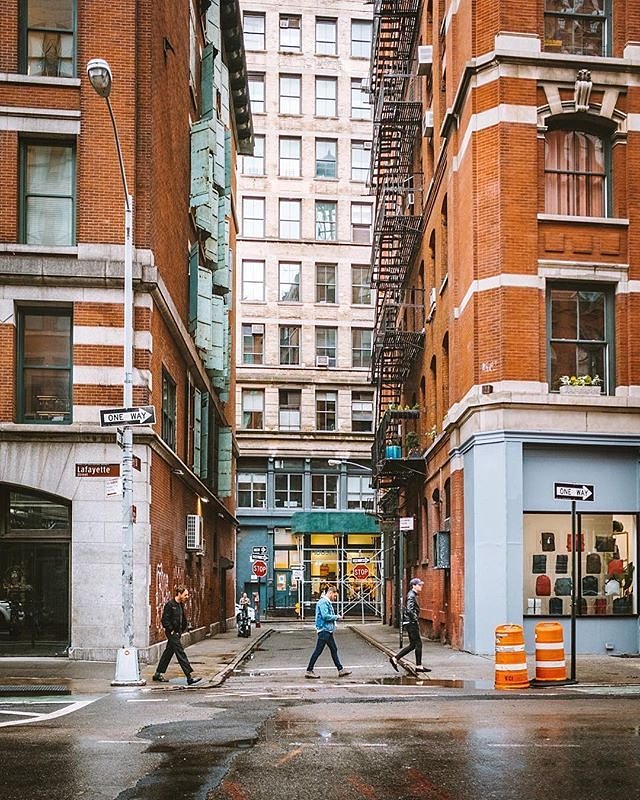 SoHo, New York. Photo via @doubleshockpower #viewingnyc #newyork #newyorkcity #nyc #rain