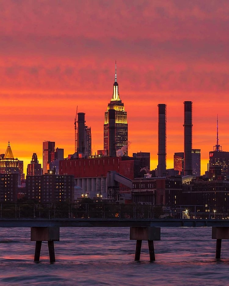 Sunset Over Manhattan from Williamsburg, Brooklyn