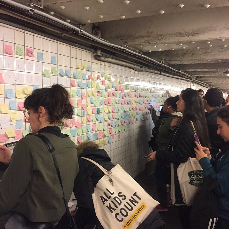 Subway love notes to America. New York values. https://t.co/V0ZlbqNRD6
