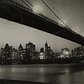 Old New York In Photos – Brooklyn Bridge & The Manhattan Skyline At Night 1928