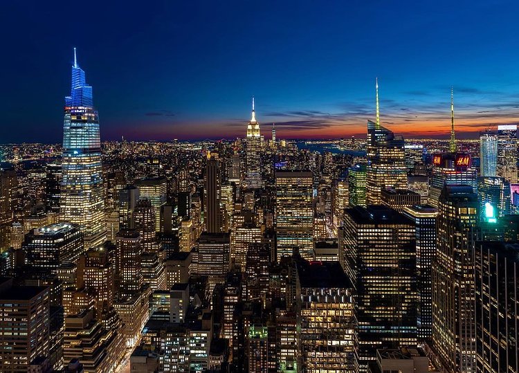 View from Top of the Rock, Midtown, Manhattan