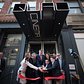 Mayor Bill de Blasio and MOME Commissioner Julie Menin attend a ribbon-cutting ceremony for the relaunch of the Quad Cinema in Greenwich Village on Thursday, April 13, 2017.