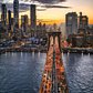 Brooklyn Bridge at Sundown, New York, New York