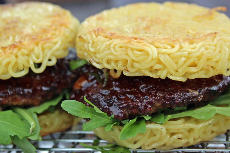 Ramen Burger | From the ramen burger stand at Smorgasburg in Williamsburg, Brooklyn