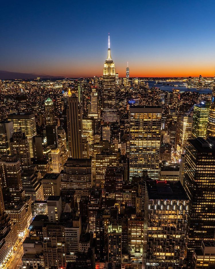 View from Top of the Rock, Midtown, Manhattan