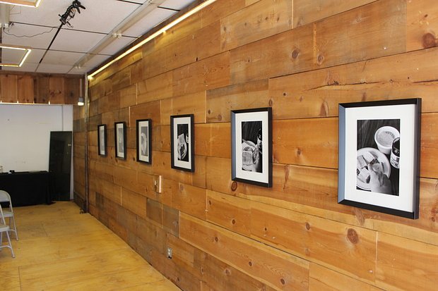 Serving as inspiration, photos her mother took of the sandwich making process hang on the wall that Olah faces all day.