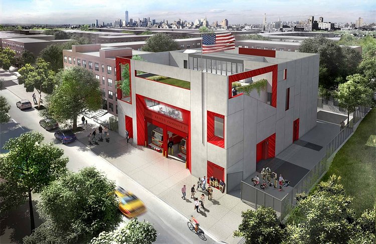 Rendering of Studio Gang's design for Fire Rescue 2.