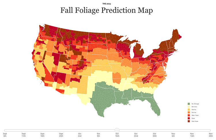 2023 Fall Foliage Map