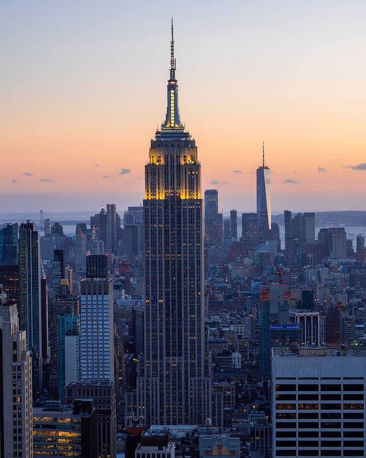 Empire State Building from Rockefeller Center, Manhattan