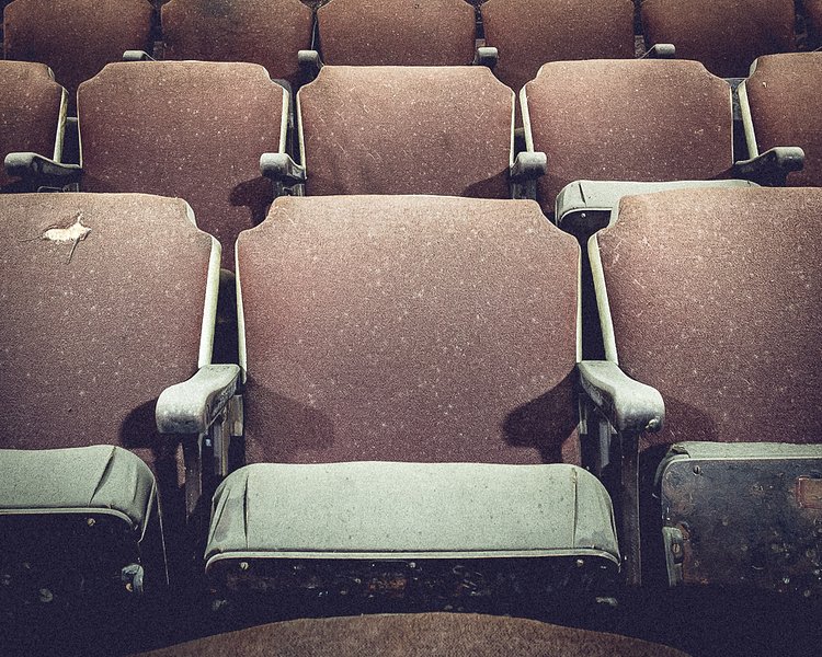 Empty seats in the balcony.