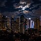 The moon over Midtown last night.