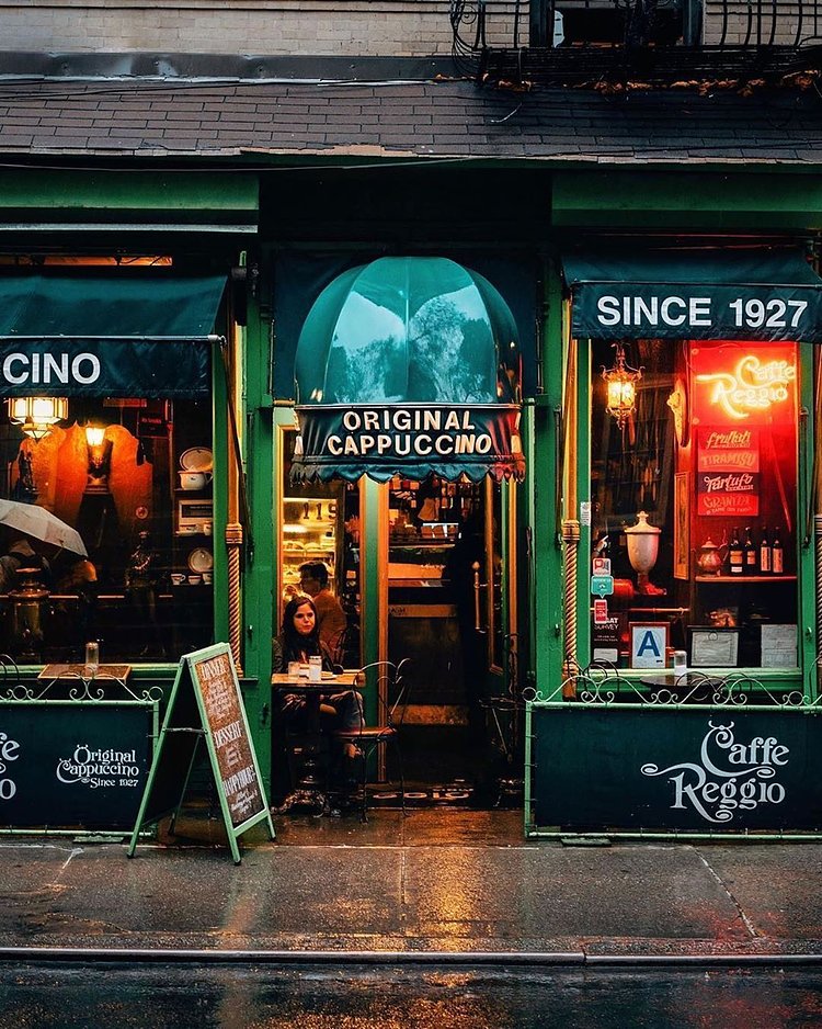 Cafe Reggio, Greenwich Village, Manhattan.