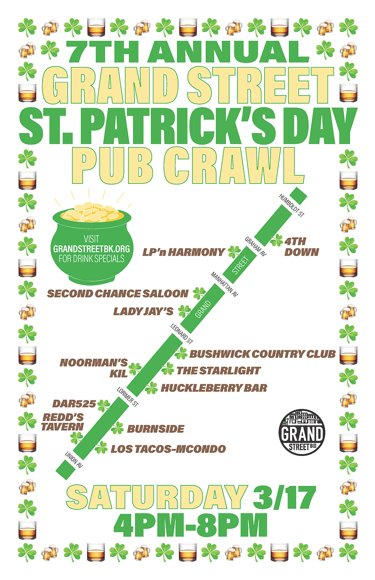7th Annual Grand Street St. Patrick's Day Pub Crawl