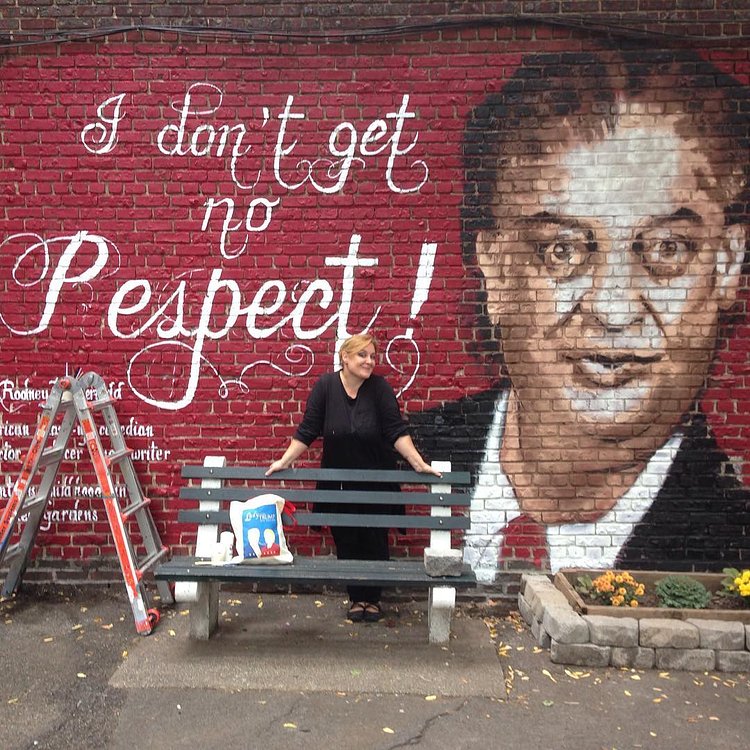 Almost done! #rodneydangerfield #mural in the making #queens #kewgardens #literarypaitings @literarypaintings @501seestreets