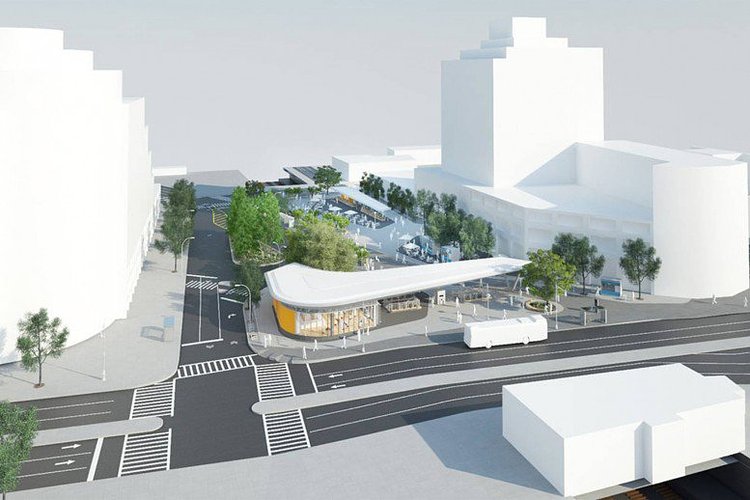 Fordham Plaza, rendering by Grimshaw Architects