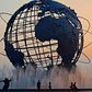 The uni globe, located in Flushing Meadows Park, in Queens was constructed in anticipation of the 1964 World Fair.