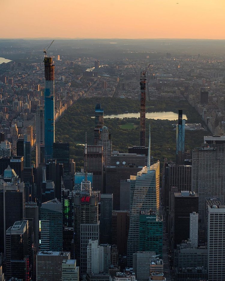 Sunrise over Midtown Manhattan and Central Park