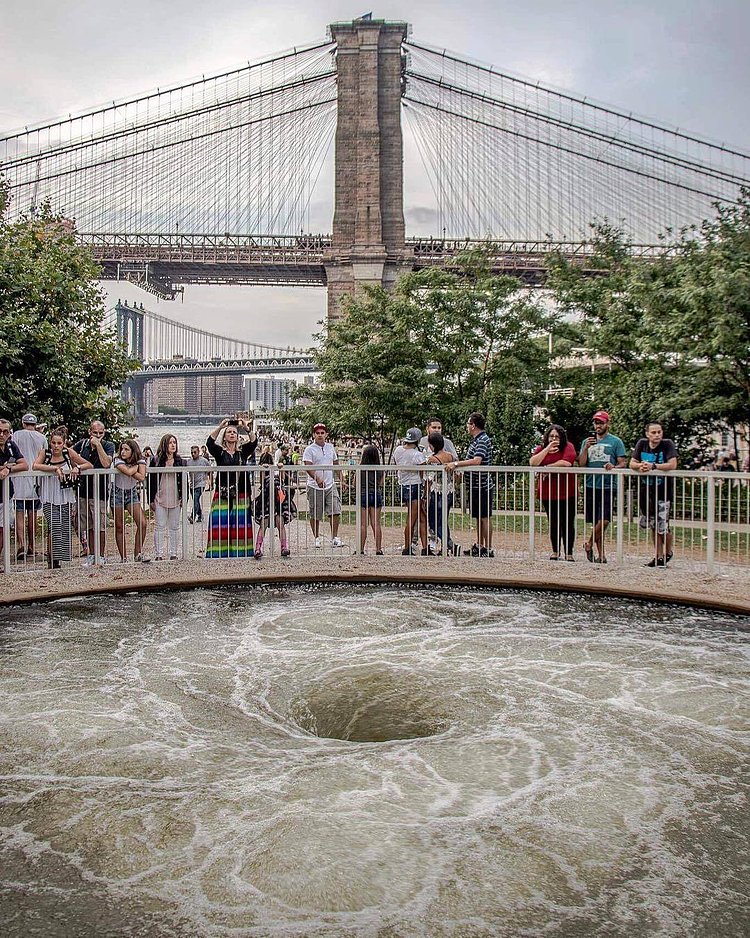 "Descension", 2017, Anish Kapoor. Brooklyn Bridge Park, Brooklyn