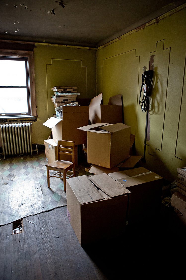 Another bedroom, used for storage.