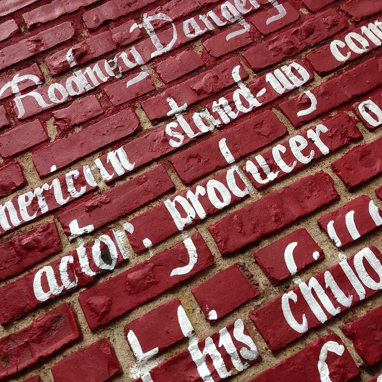 #lettering #rodneydangerfield #mural in the making #queens #kewgardens #literarypaitings @literarypaintings @501seestreets