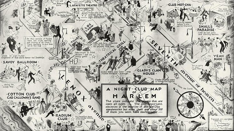 Harlem nights, An annotated map of the hippest, hottest nightspots in uptown jazz-age New York