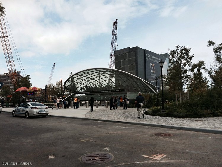 It doesn't seem very busy, but once the Hudson Yards development is complete, this will be an extremely bustling station. The master plan calls for 16 skyscrapers to be completed by 2024.