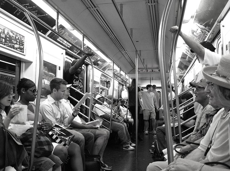 riding the subway | <a href="http://www.kristinwalldesigns.com" rel="nofollow">www.kristinwalldesigns.com</a>