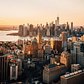 Sunset over Brooklyn, Manhattan, and East River